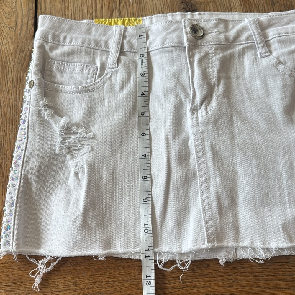 Machine White Mini Skirt - Picture 5 of 7